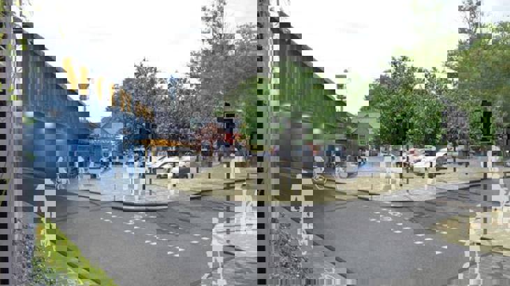 A visualisation of the area around Shortlands station once the project is complete