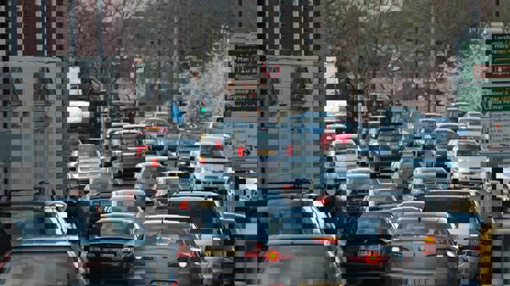 Heavily congested traffic