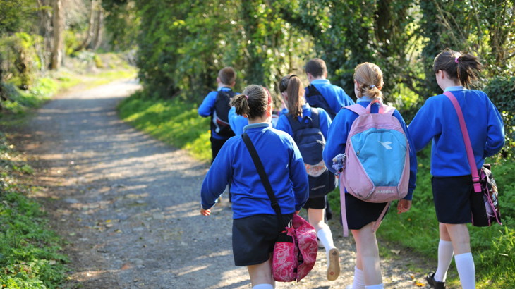 Pupils walking to school