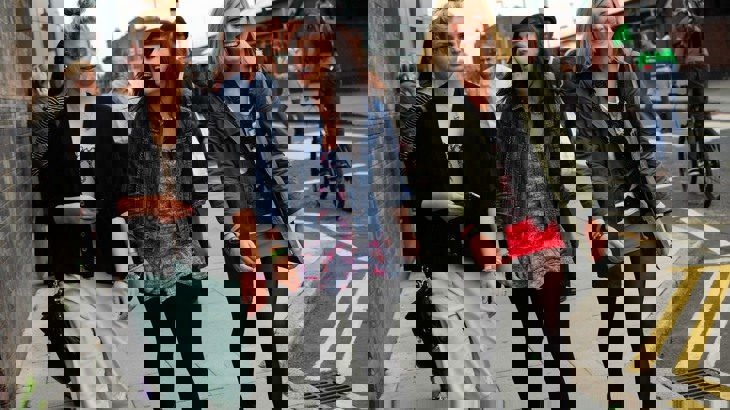 women walking in the city