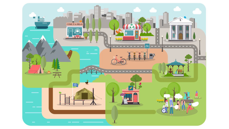 An interactive map create for Wander the World 2021, featuring activities for the Guides to complete