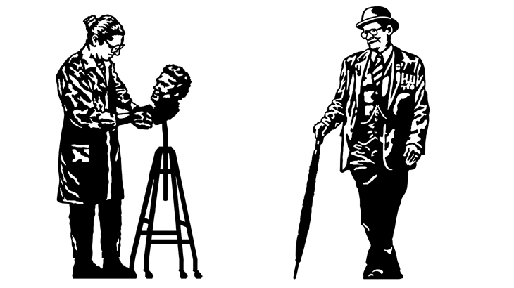 Illustrations of the heroes being celebrated in Bury through Walk Wheel Cycle Trust's Portrait Benches project