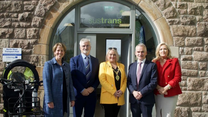 Mayor of Derry and other dignitaries attending launch of Active Travel Centre, Derry