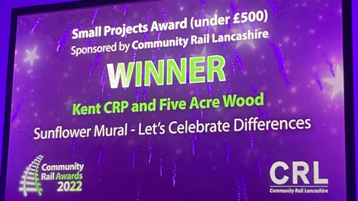 Community Rail Award Winner 2022 - Walk Wheel Cycle Trust and Five Acre Wood School.- Small Projects Award.
