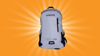 Proviz REFLECT360 grey cycling backpack with black details and Proviz branding against a bright orange background.