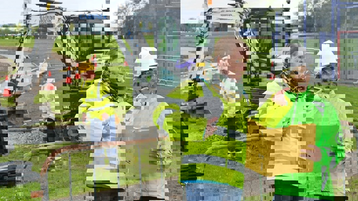 two female engineers on site at building works