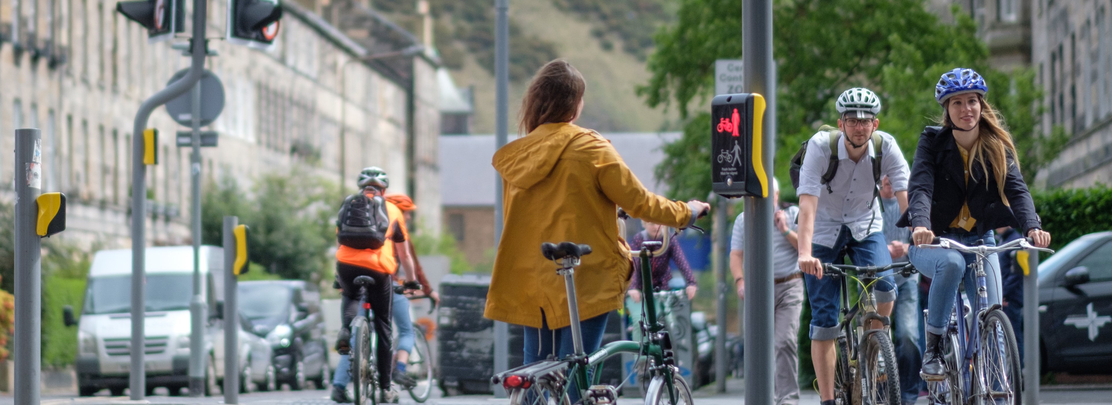 cycle lanes and crossings in Edinburgh city centre
