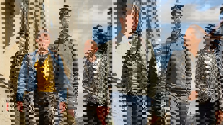 People walking and chatting