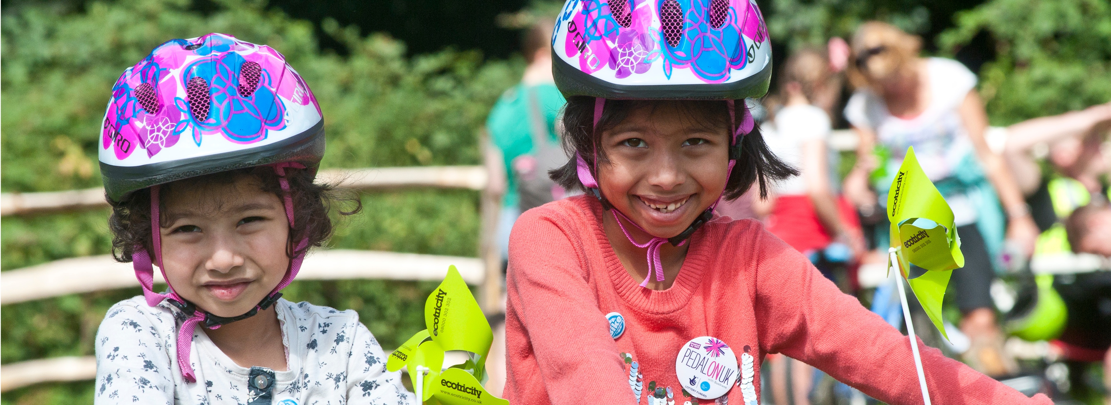 Children at active travel outdoor event