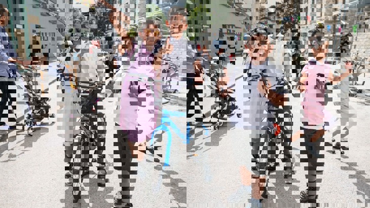 Children in Tower Hamlets pose for a photo 