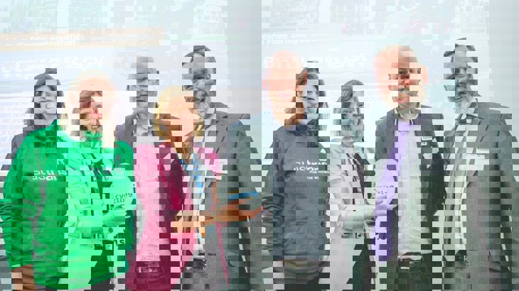 Members of the Department for Infrastructure receive the cycle friendly accreditation award