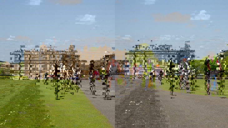 Cyclists on traffic-free path near Longleat