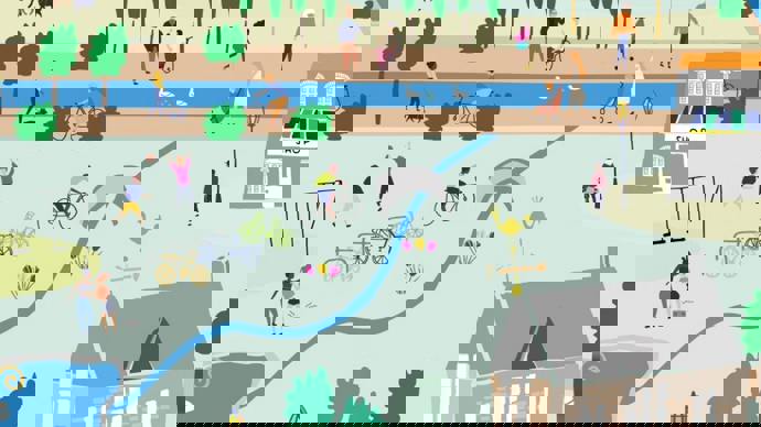 illustration of a 20 minute neighbourhood