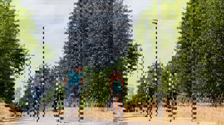 people on bikes greenway