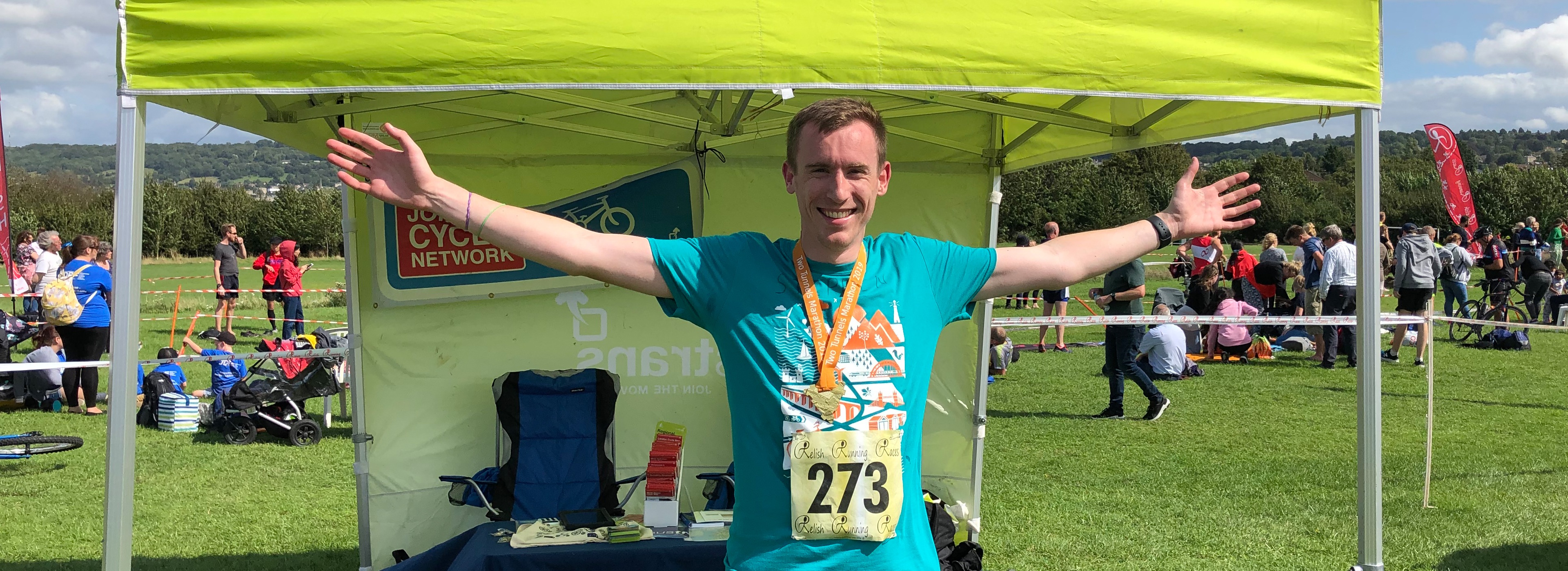 Event runner after the Two Tunnels race