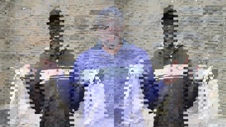 Man Holding Food Bags Volunteer Dean Face On Healthy Streets Officers London