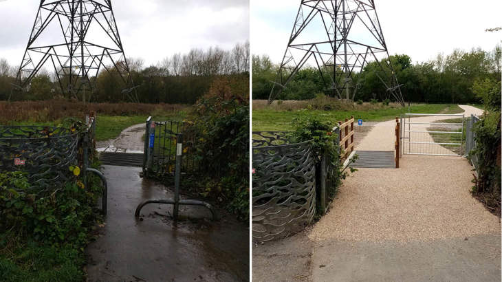 before and after of improvements made to artistic gateway kennington