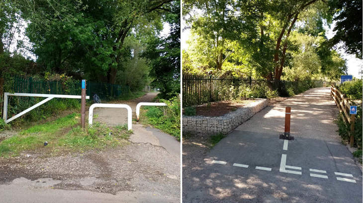 path entrance improvements before and after