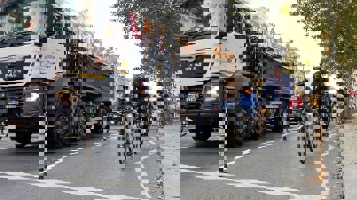 High Street Kensington London Cycle Lane